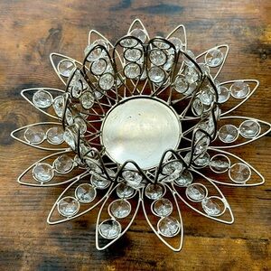 Jewel metal candleholder